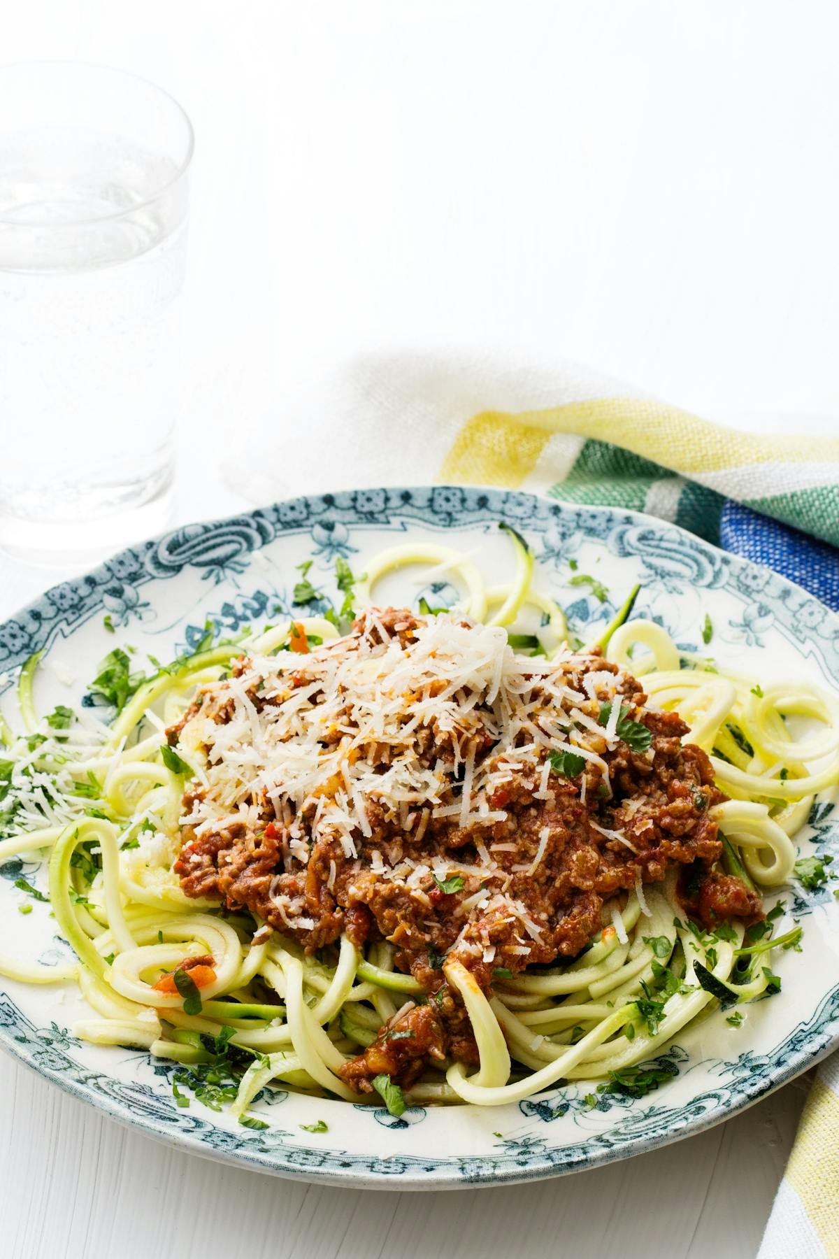 Low carb Zoodles Bolognese