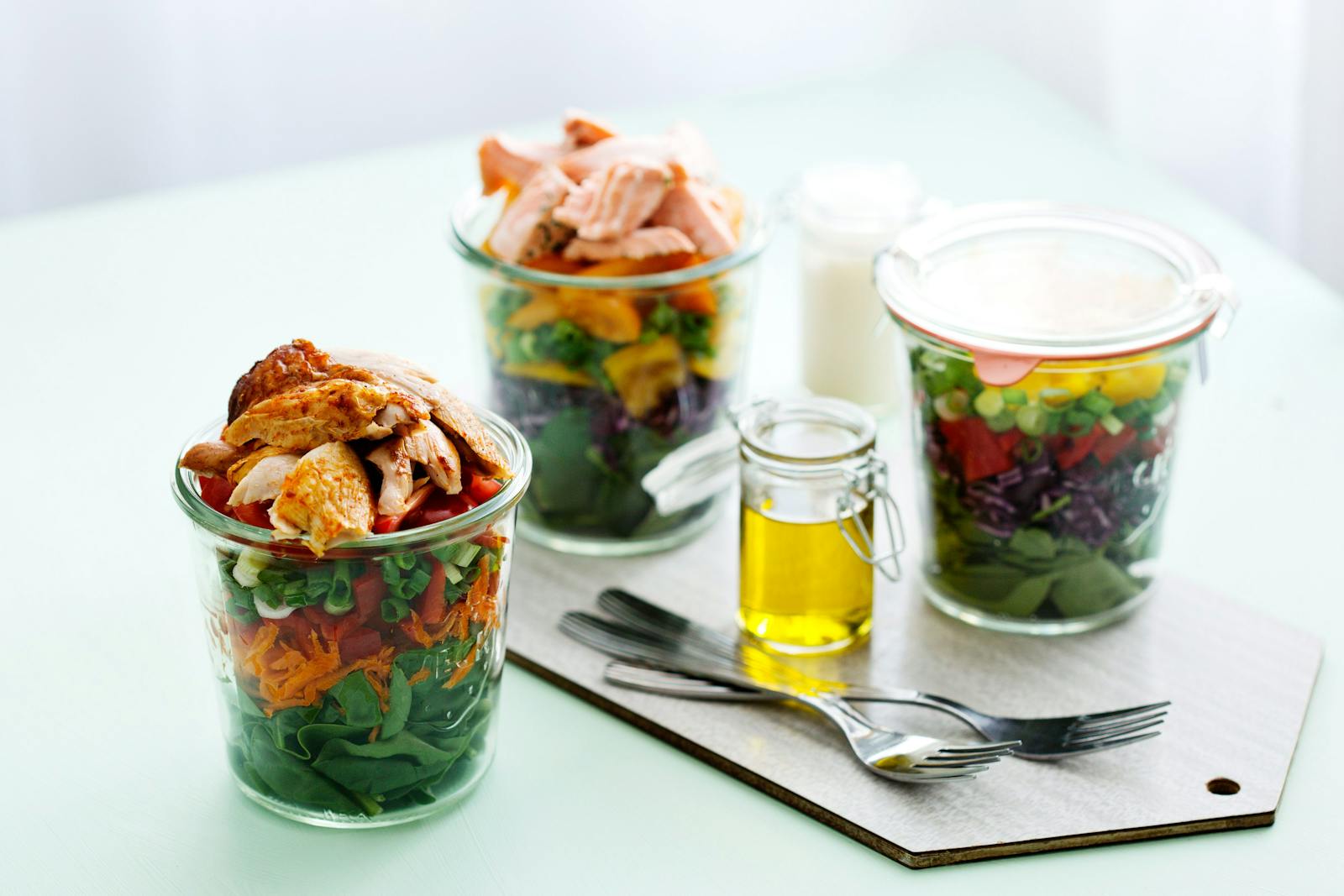 Low Carb Salad In A Jar Quick Lunch Recipe Diet Doctor