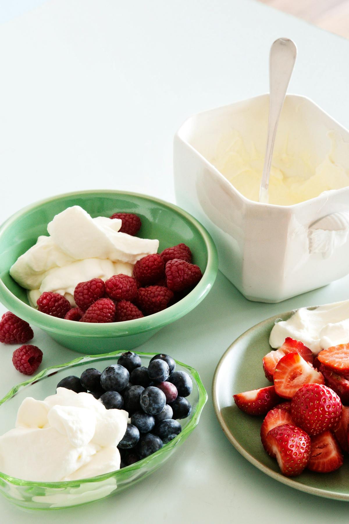 Berries and whipped cream