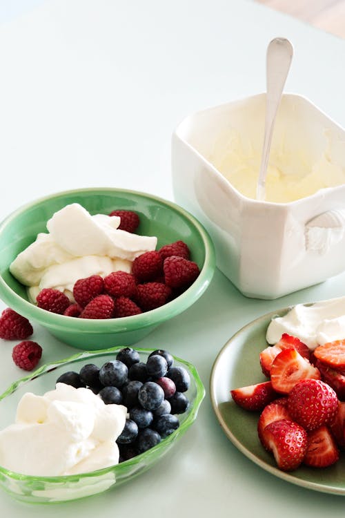 Berries and whipped cream