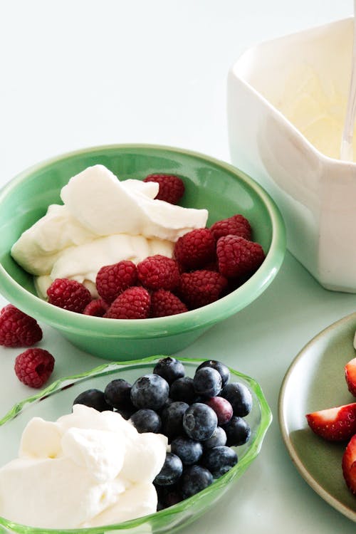 Berries and whipped cream