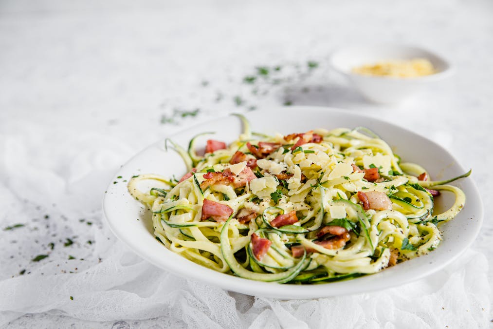 Keto carbonara with zoodles