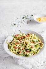 Keto carbonara with zoodles