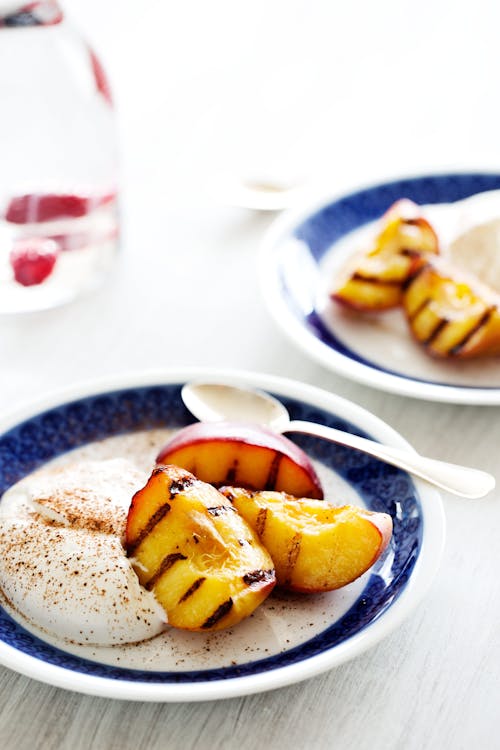 Grilled peaches