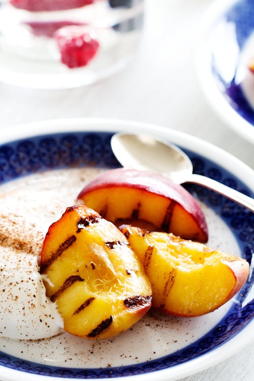 Grilled peaches