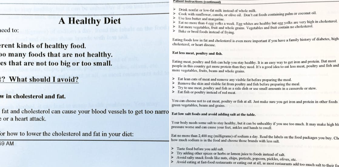 The worst dietary advice ever?