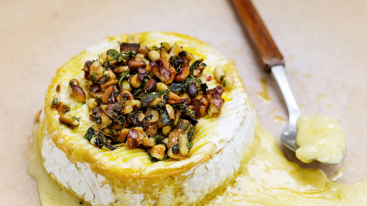 Keto oven-baked Brie cheese