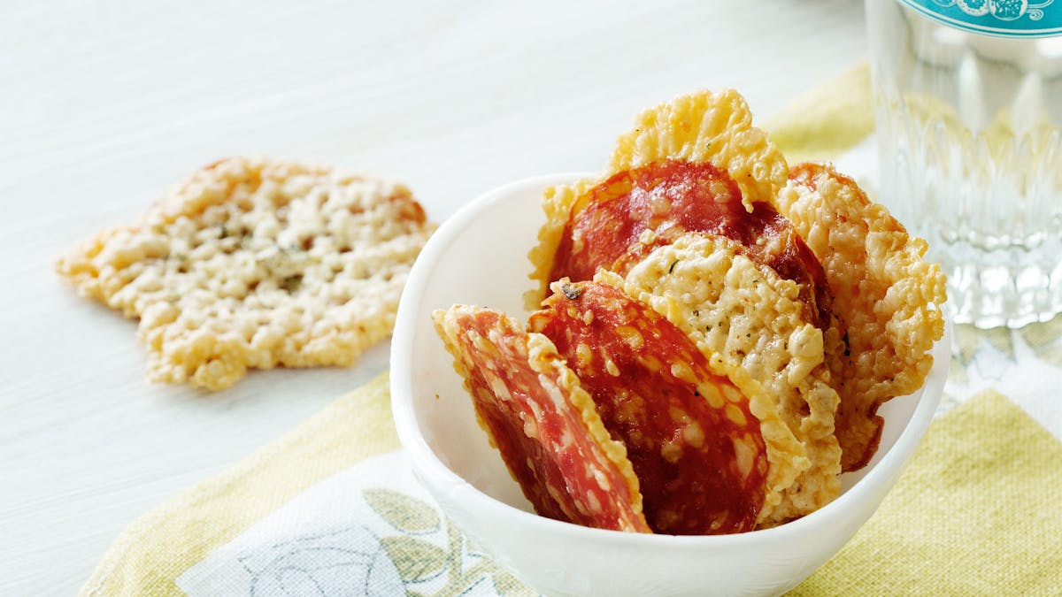 Salami and Cheese Chips