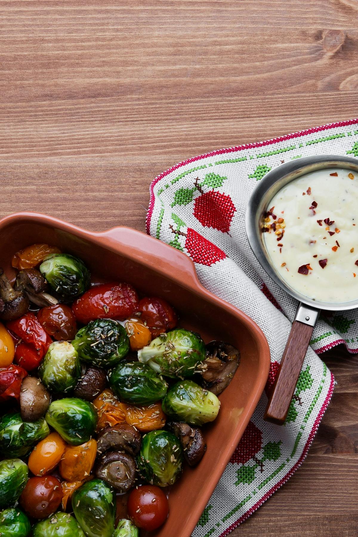 Roasted vegetables Tricolore