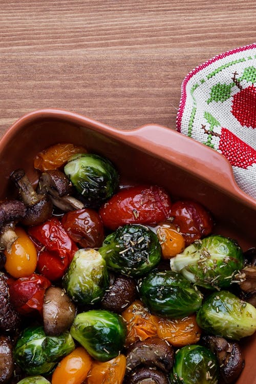 Roasted vegetables Tricolore