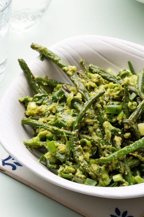 Green beans and avocado