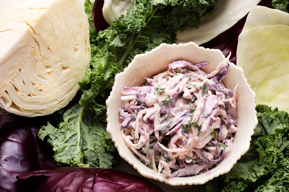 Mixed cabbage coleslaw