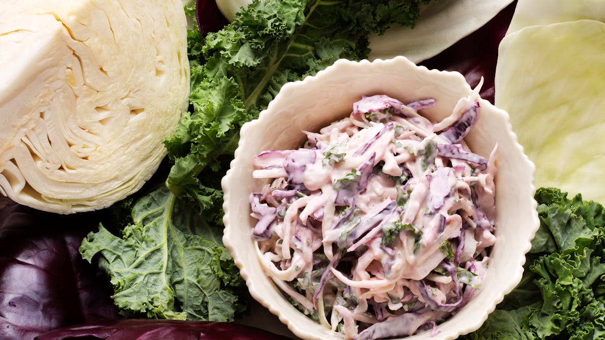 Mixed cabbage coleslaw