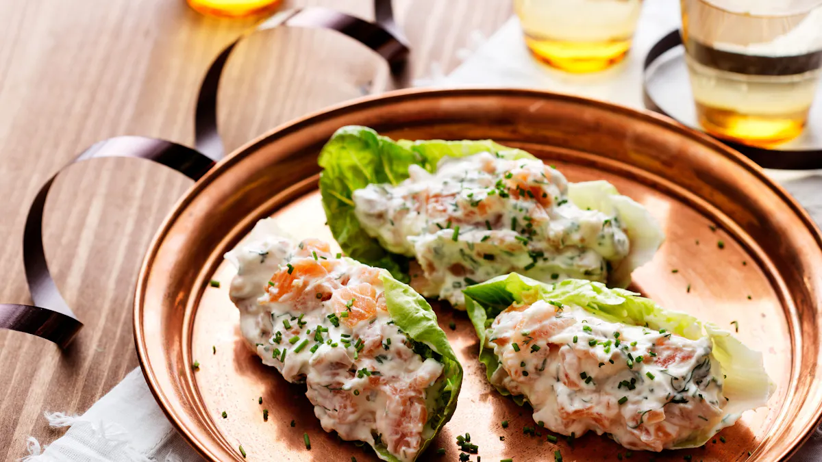 Keto smoked salmon appetizer