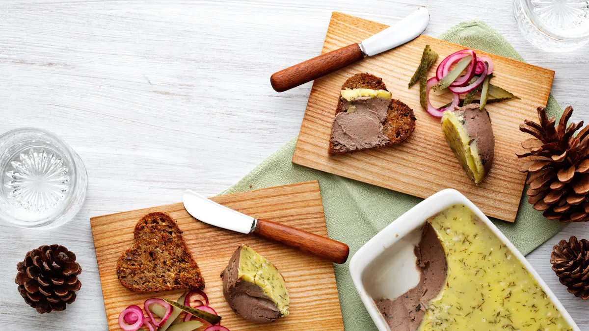 Keto chicken liver paté with thyme butter