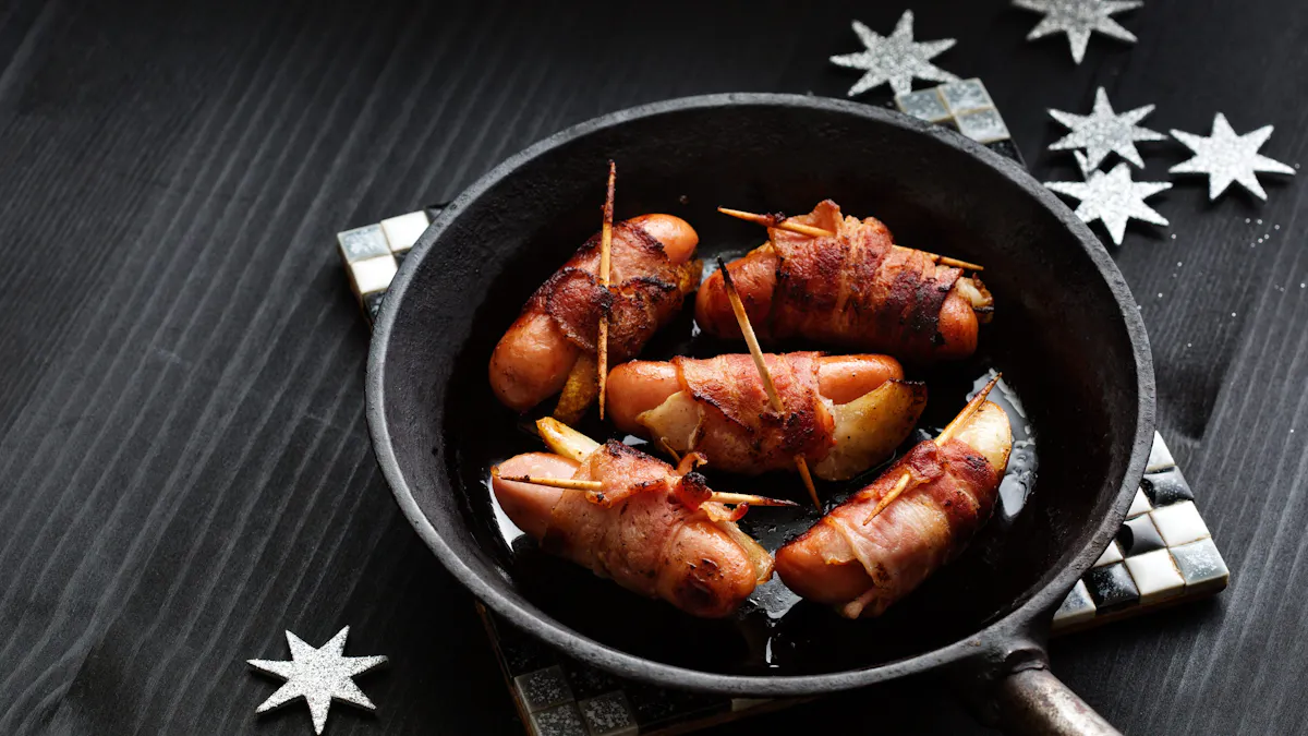 Sausage appetizers with bacon