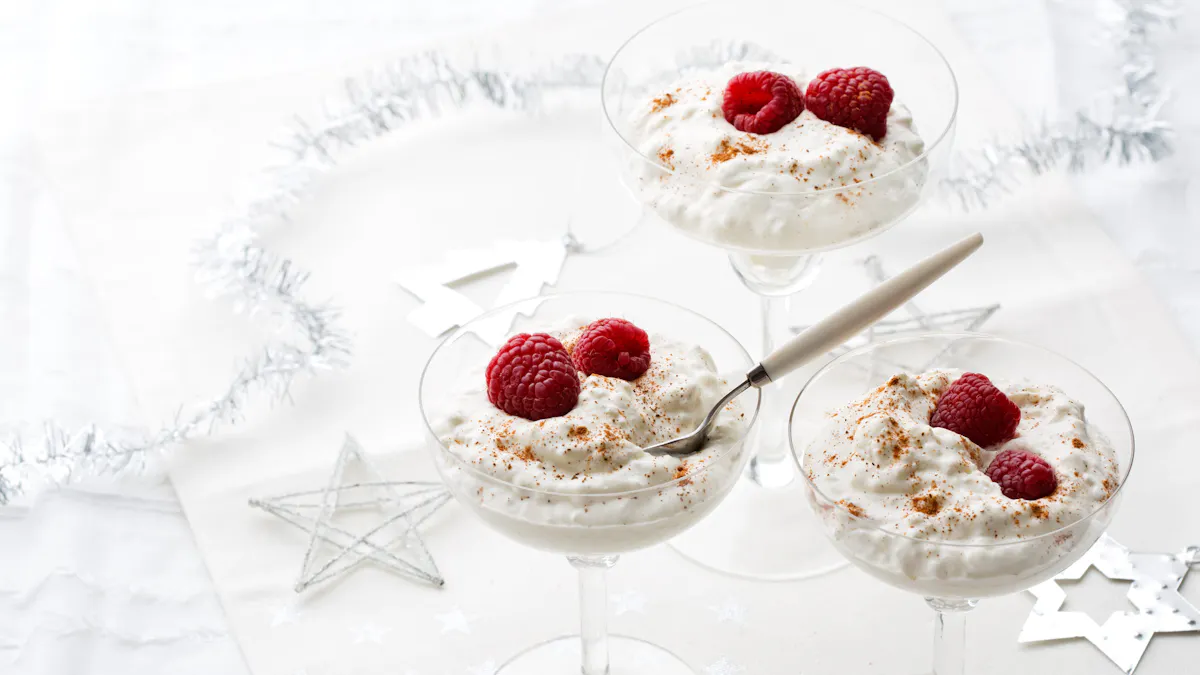 Creamy low carb "rice" pudding