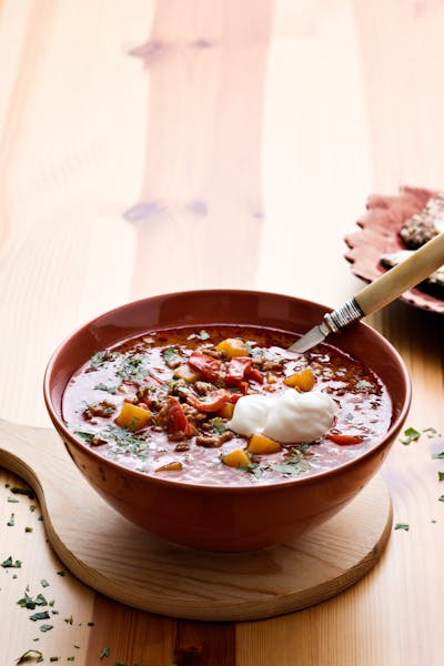Low-carb Goulash soup<br />(Lunch)