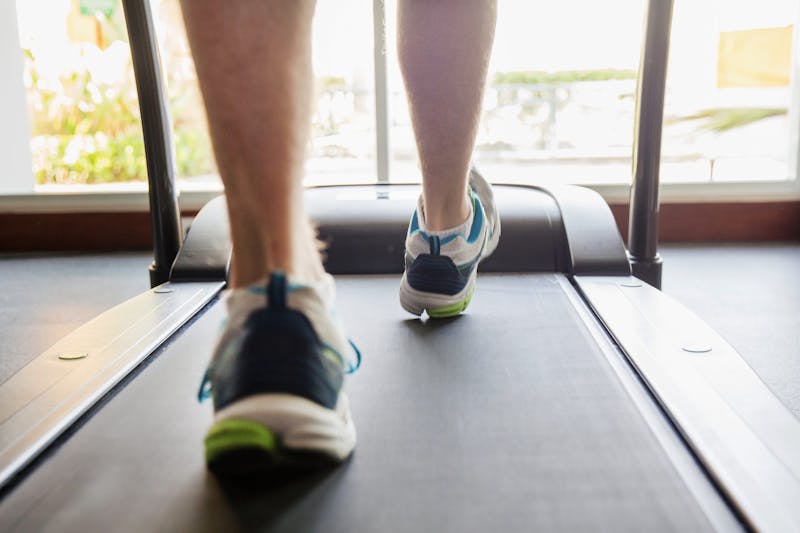 Losing weight by running on treadmill