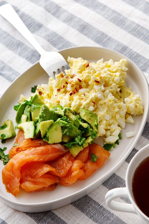 Keto egg butter with smoked salmon and avocado