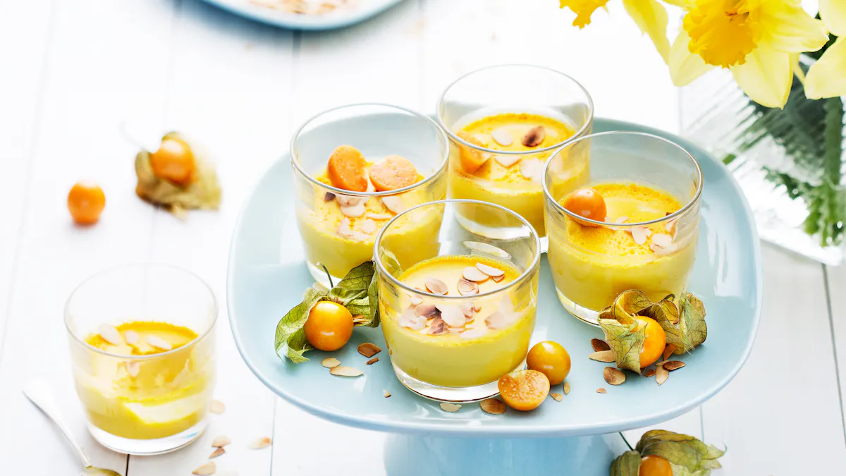 Keto saffron panna cotta