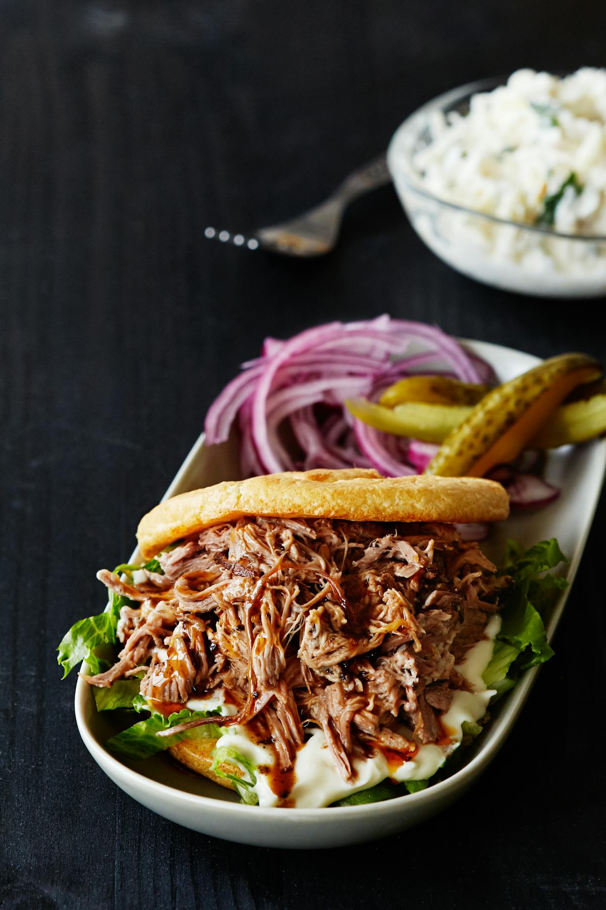 Keto pulled pork sandwich