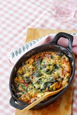 Keto baked bacon omelet