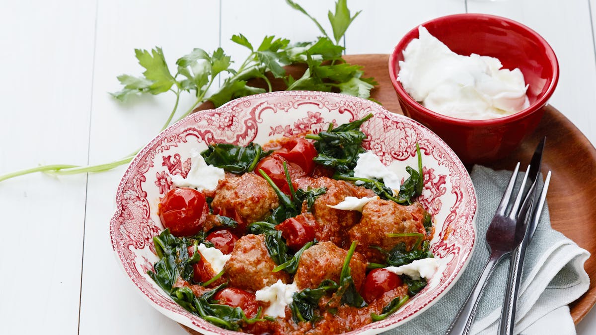 Italian keto meatballs with mozzarella cheese