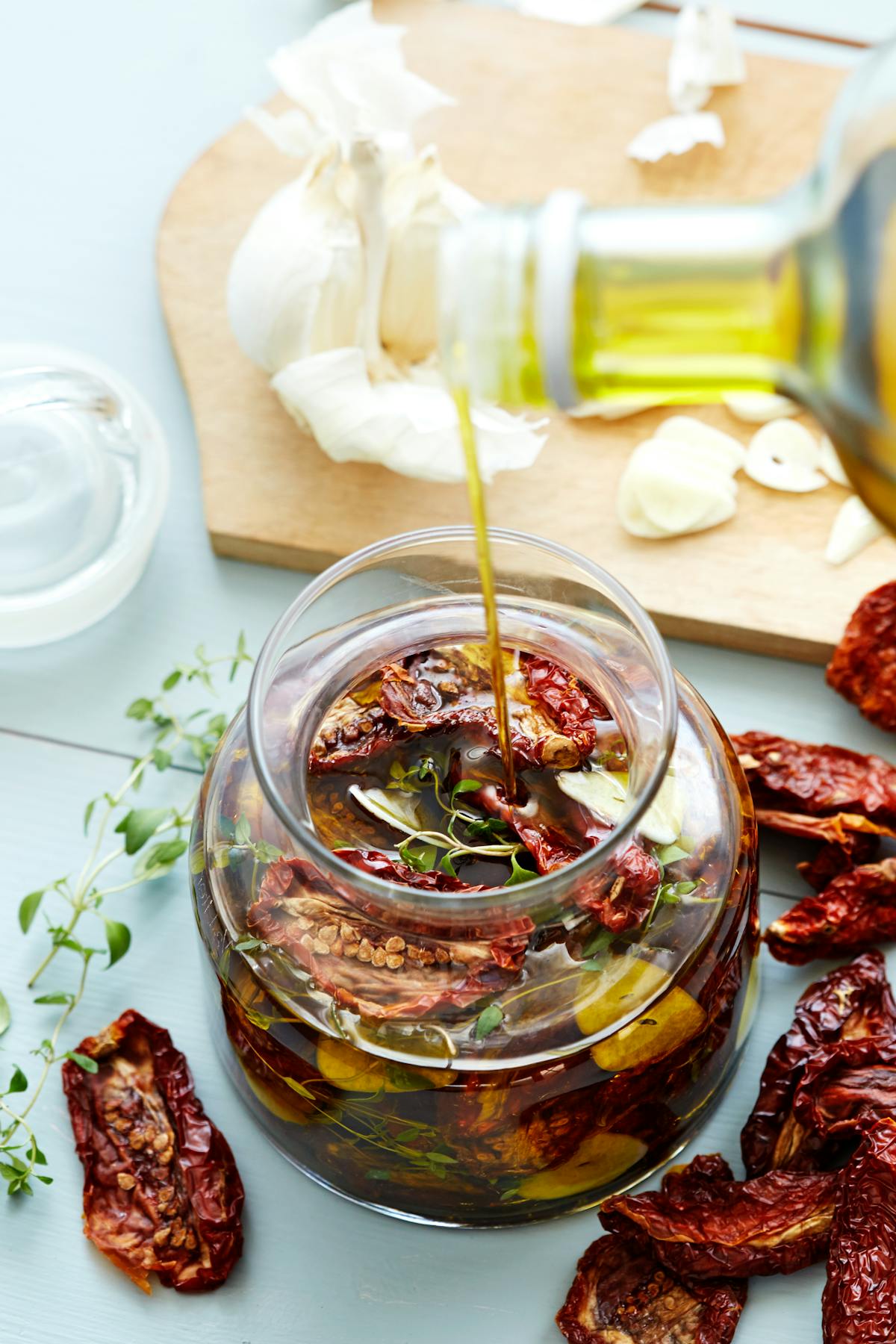 Sun-dried tomatoes in olive oil