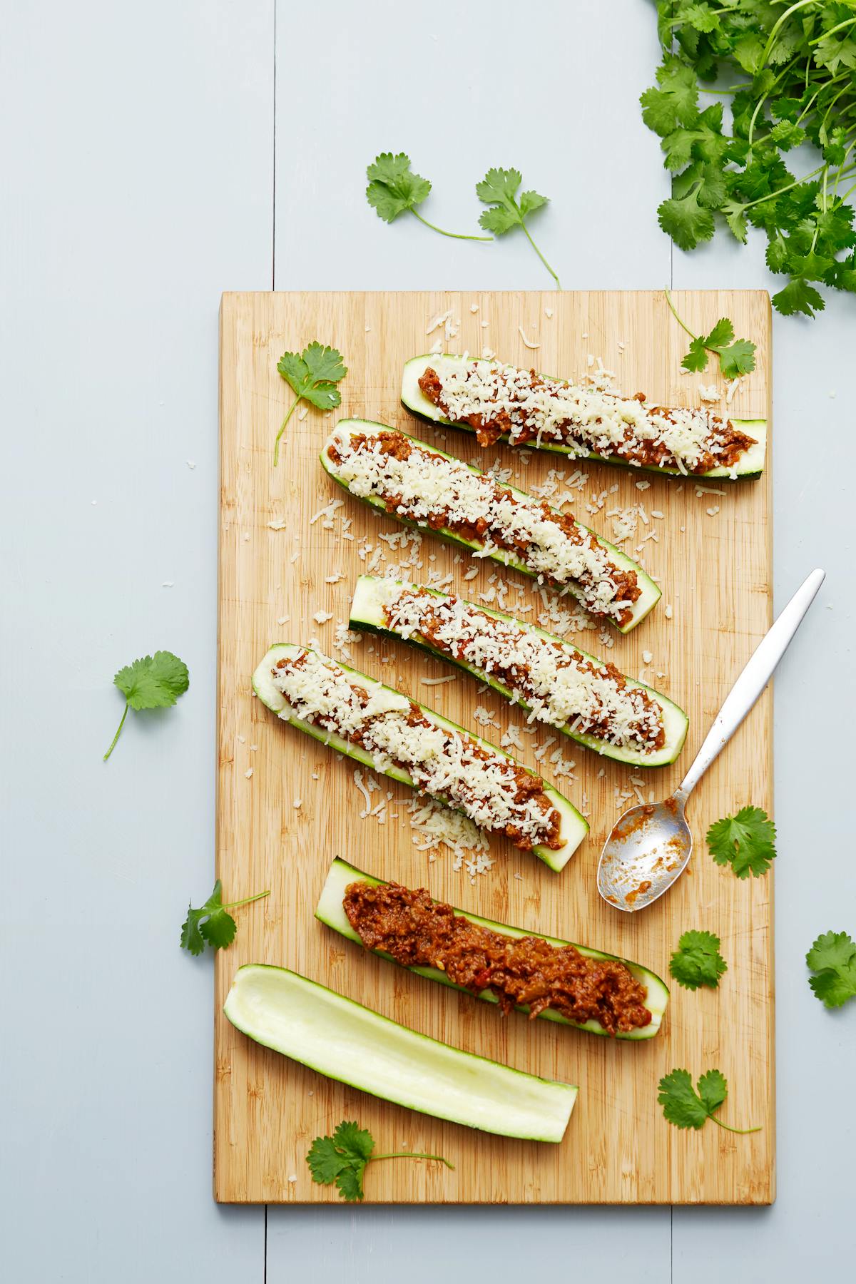 Keto Tex-Mex stuffed zucchini boats