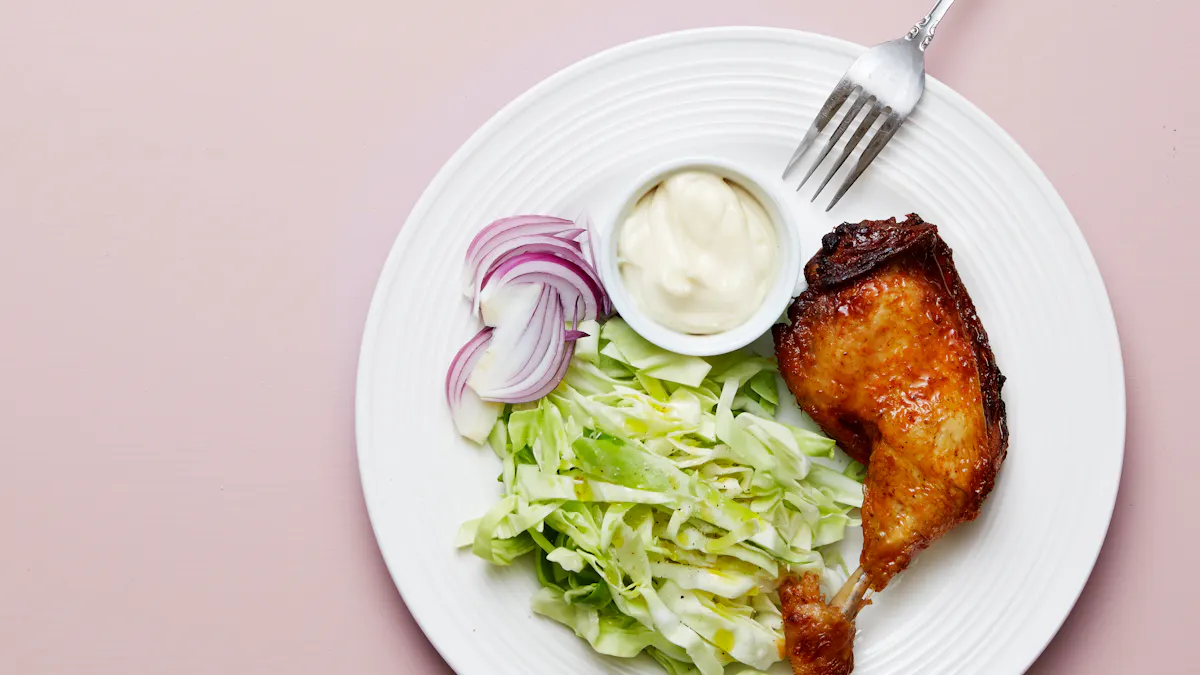 Keto chicken and cabbage plate