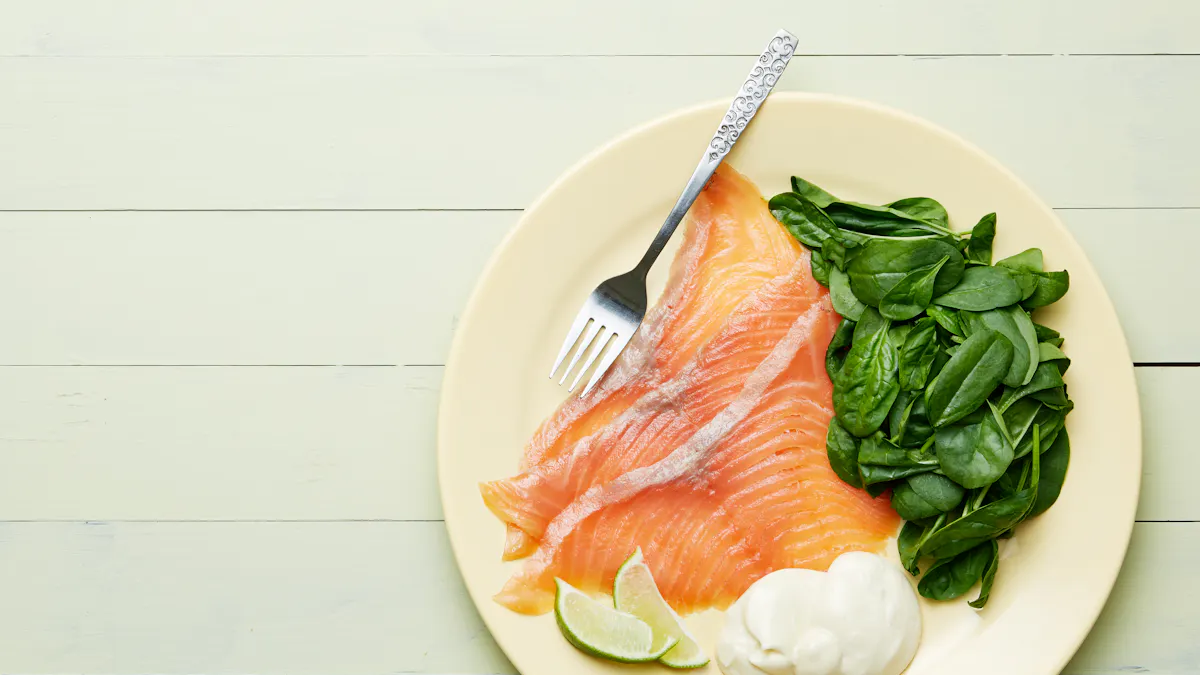 Keto smoked salmon plate