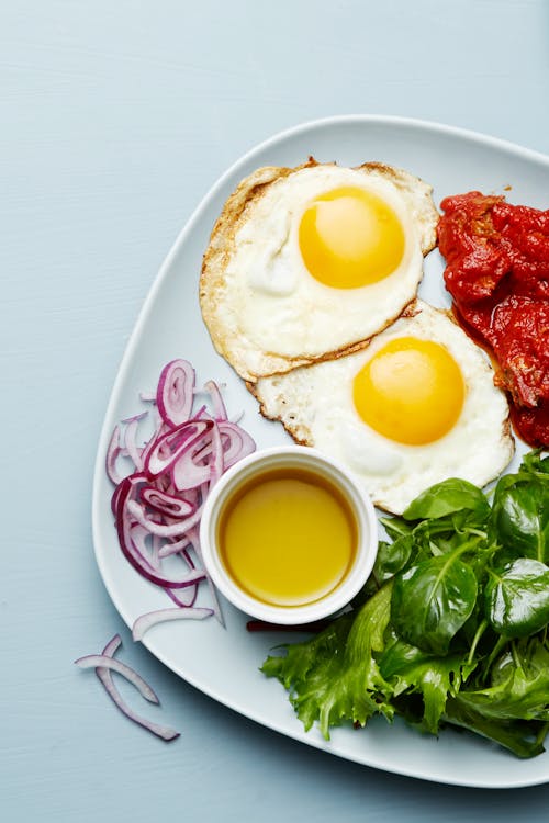 Keto mackerel and egg plate