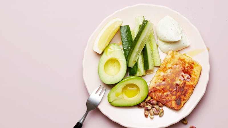 Keto Halloumi Cheese and Avocado Plate