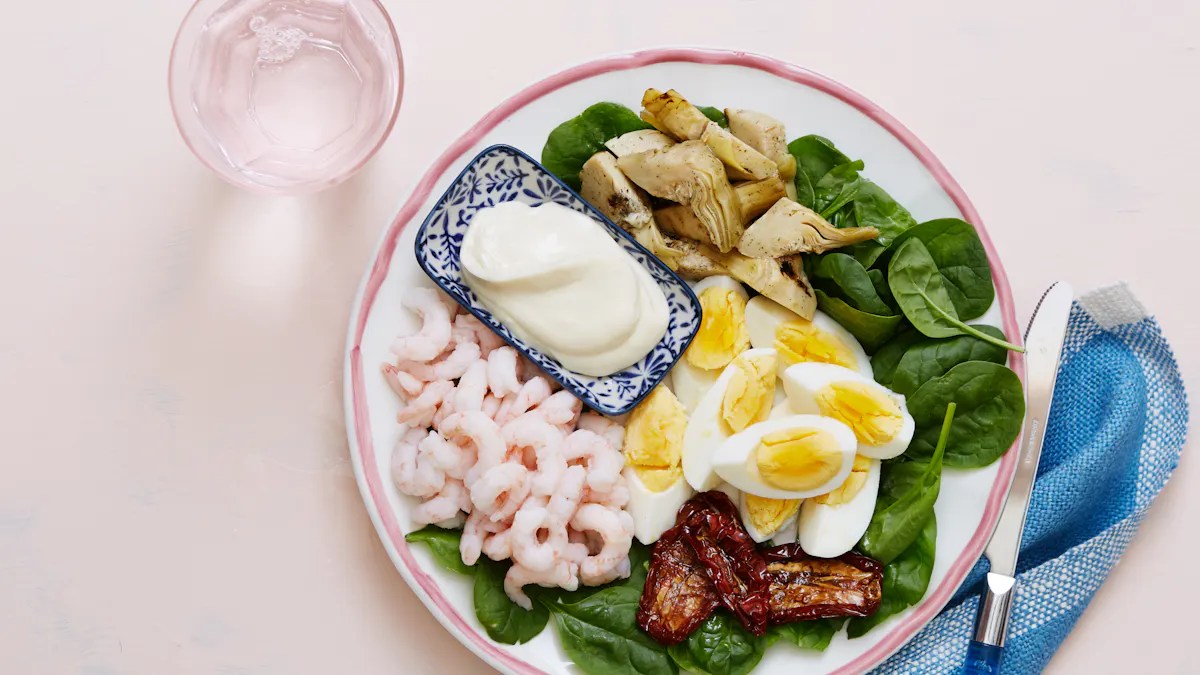 Keto shrimp and artichoke plate