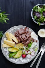 Keto roast beef and cheddar plate