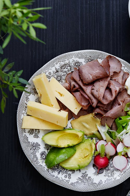 Keto roast beef and cheddar plate