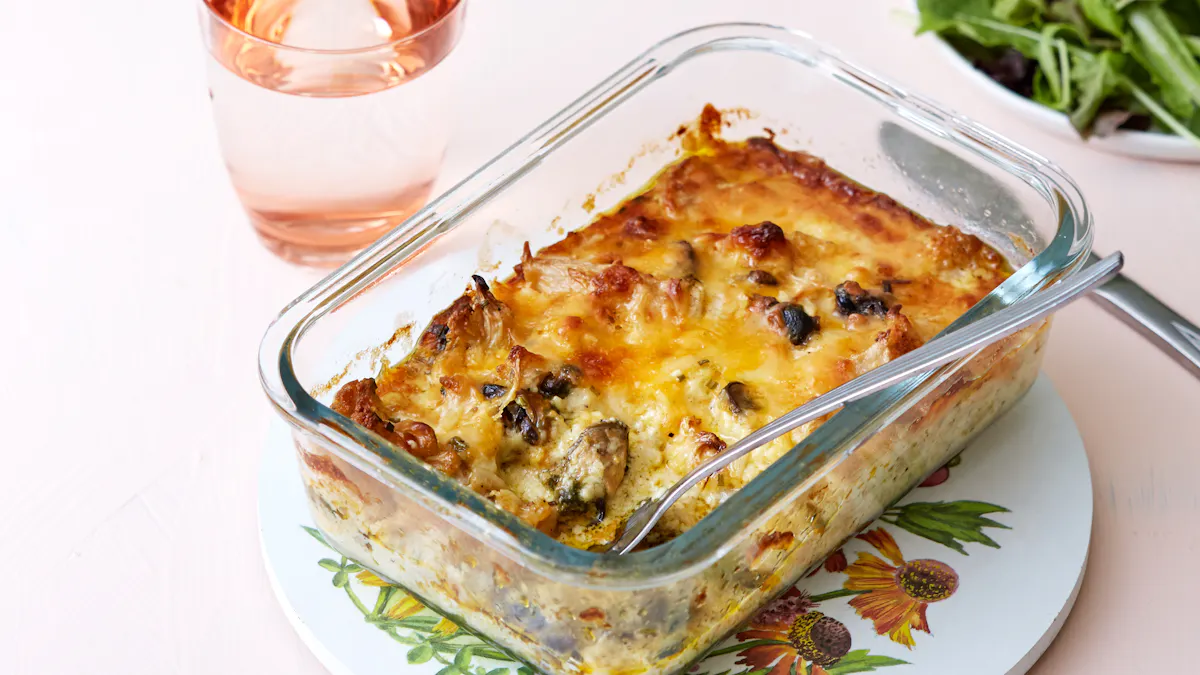 Keto smoked mussels casserole