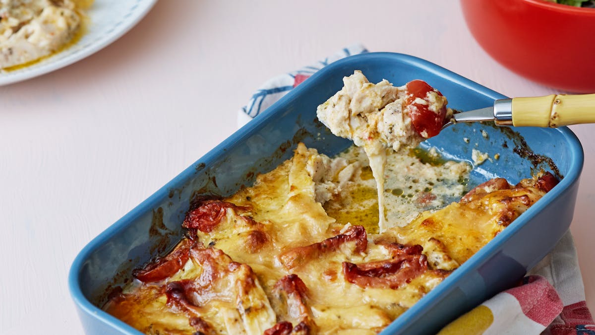 Keto chicken Caprese casserole