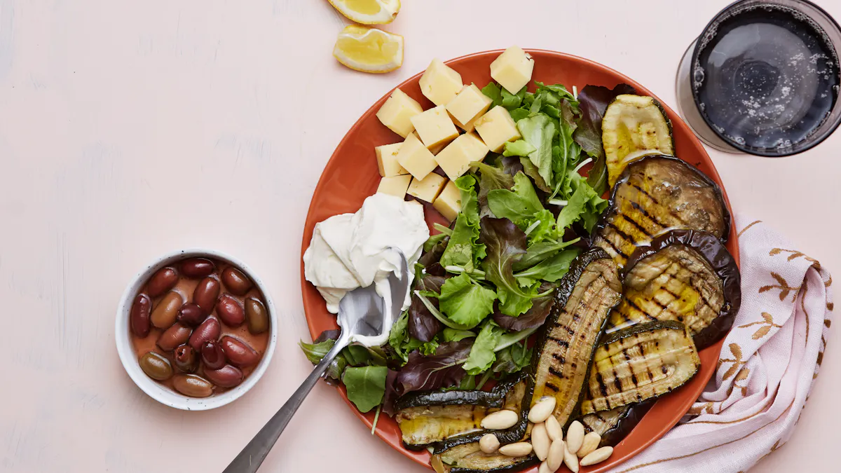 Grilled veggie low carb plate