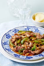 Keto pork and green pepper stir-fry