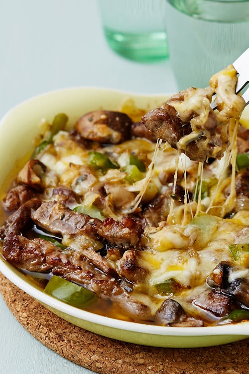 Keto cheesesteak casserole