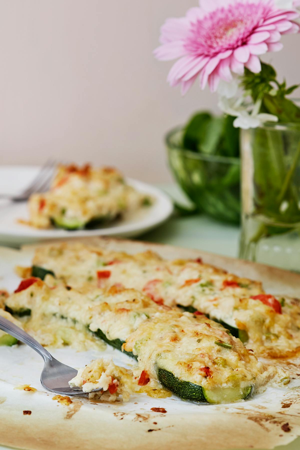 Keto zucchini crab melts