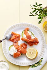 Keto salmon-filled avocados