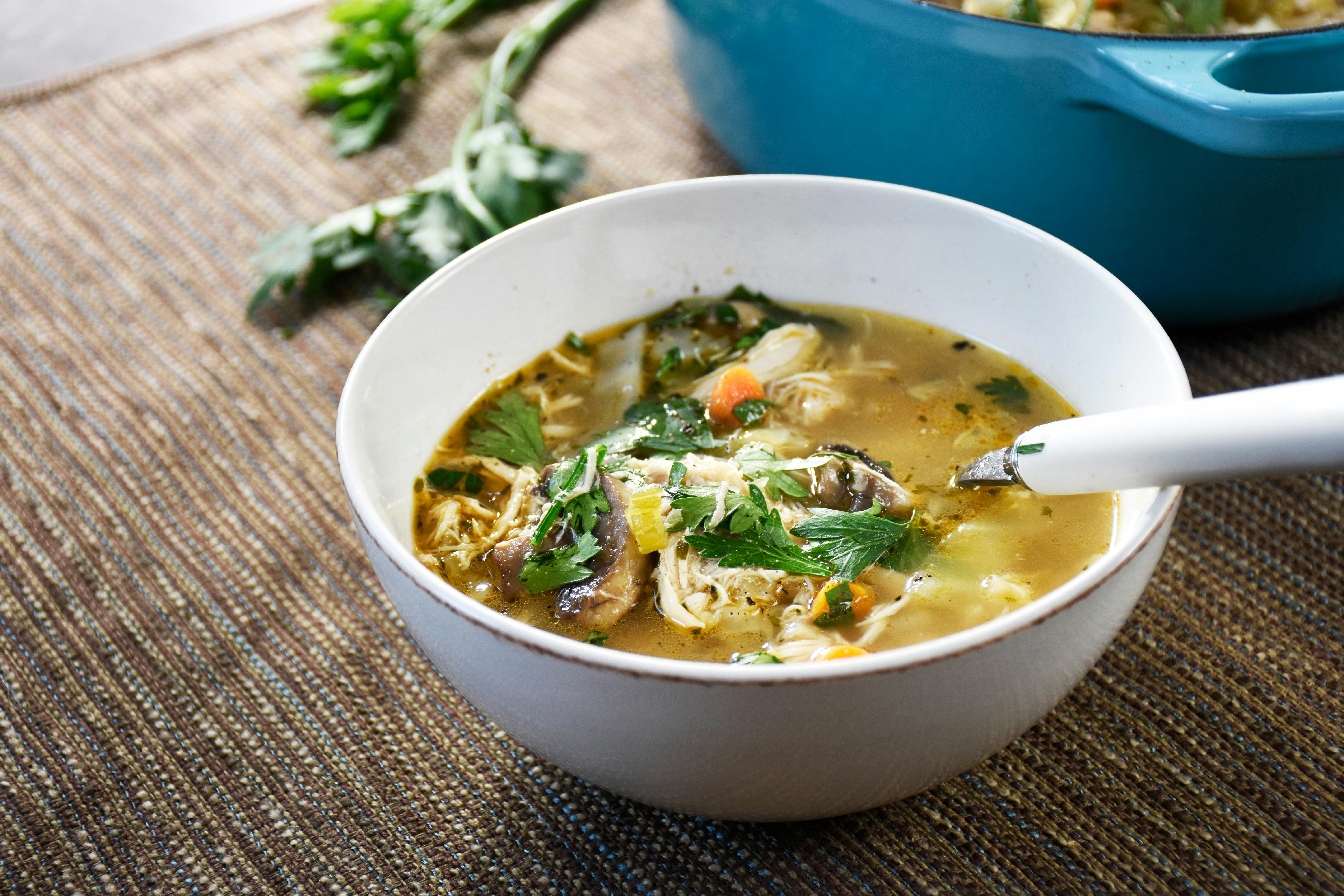 Keto no-noodle chicken soup