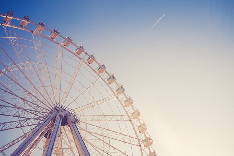 ferris wheel at sunset