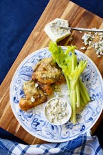 Chicken wings with blue cheese dressing