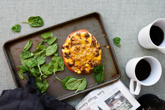 Sullivan's KeDough Breakfast Pizza - A Keto Favorite