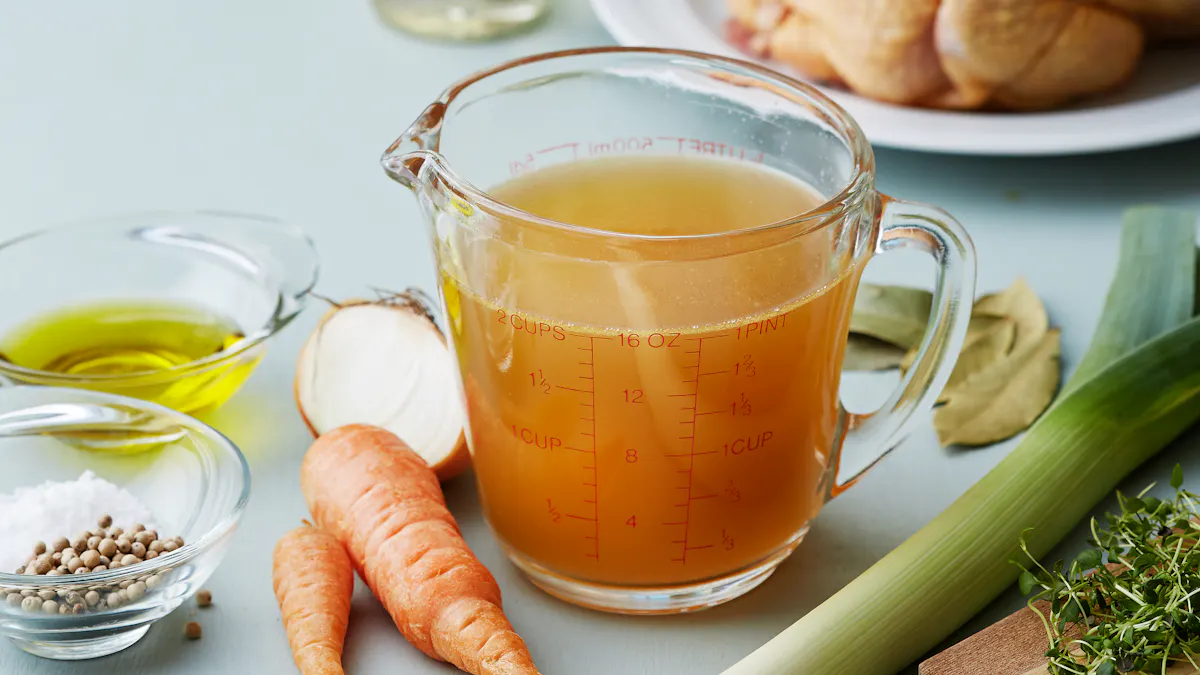 Homemade chicken stock