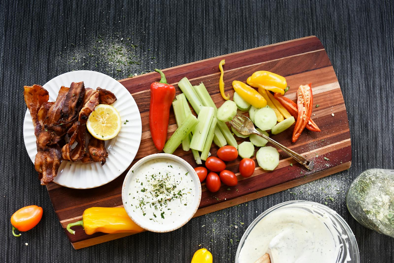 Keto Ranch Dressing With Bacon Veggies Recipe Diet Doctor